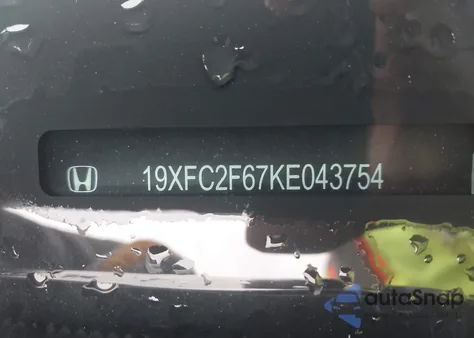 2019 Honda Civic Lx из США, поврежденный, VIN 19XFC2F67KE043754